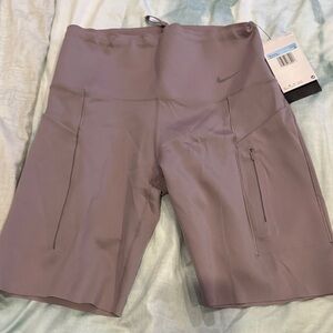 Nike Go  Women’s High Waisted 8”Taupe Performance Shorts